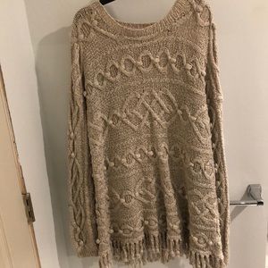 Tan designed sweater